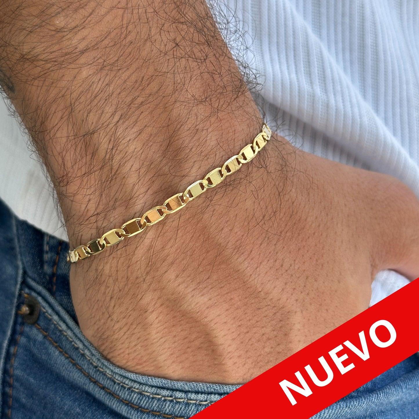 Pulsera Escalera Plana 4mm