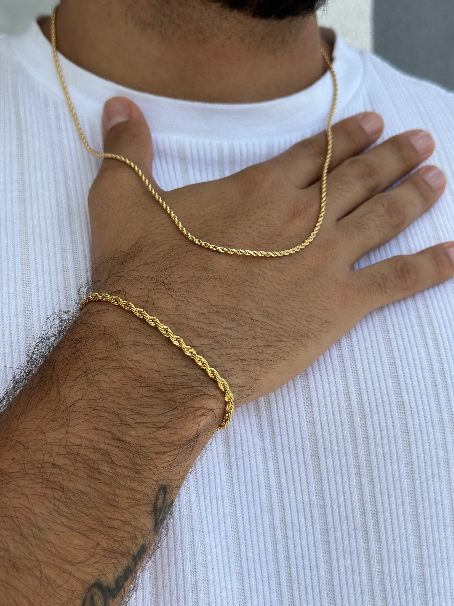 Combo Cadena Lazo 60cm 3mm + Pulsera