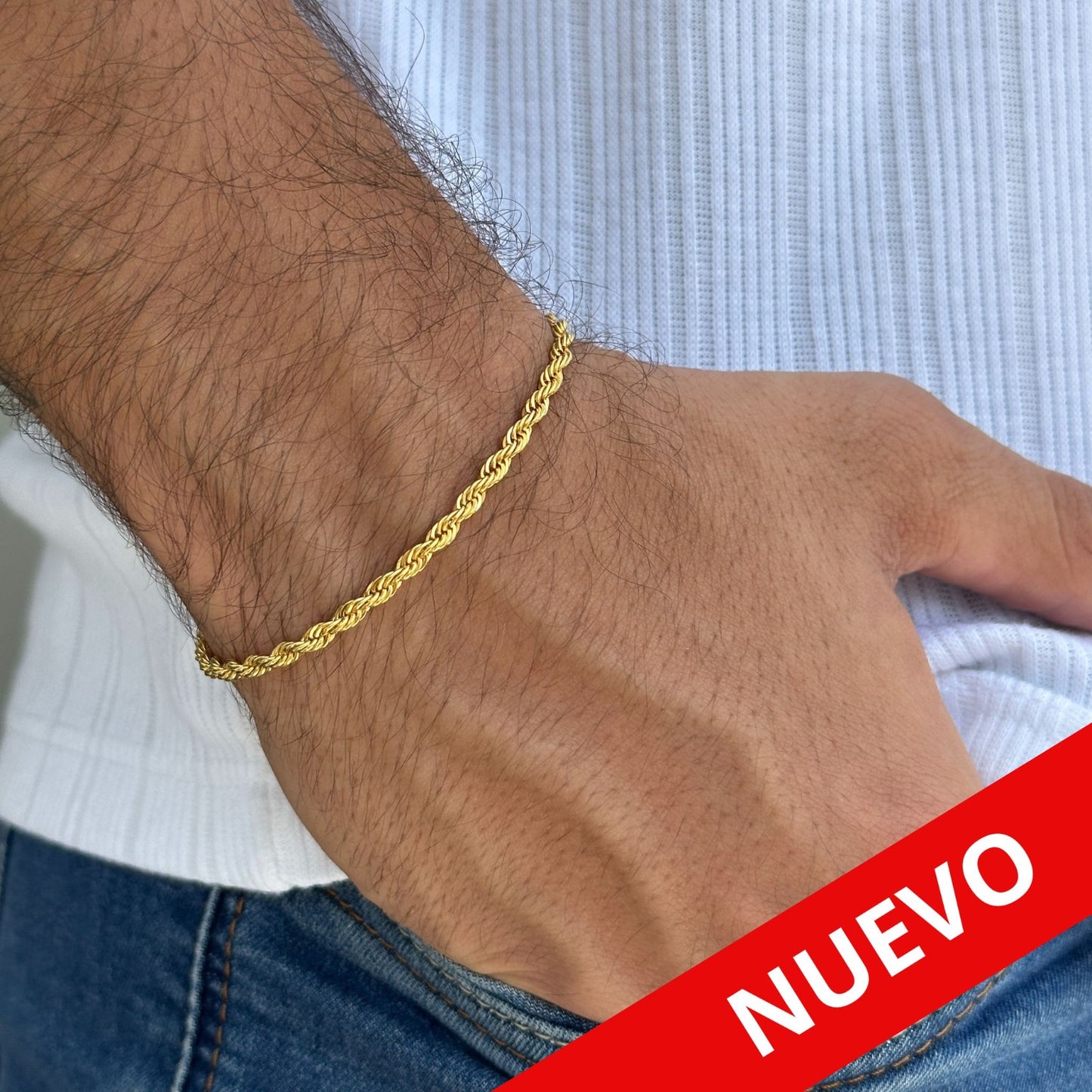 Combo Cadena Lazo 60cm 3mm + Pulsera