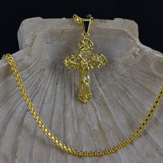 Cadena Chinesca 65cm + Colgante Cristo Milagroso