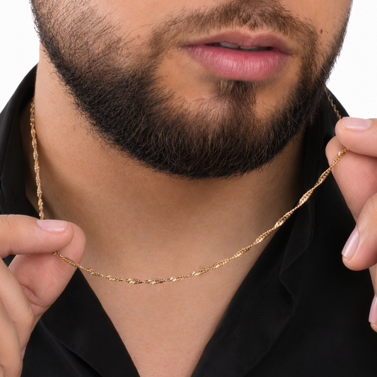 Cadena Singapur 60cm + Dije San Benito + Pulsera GRATIS