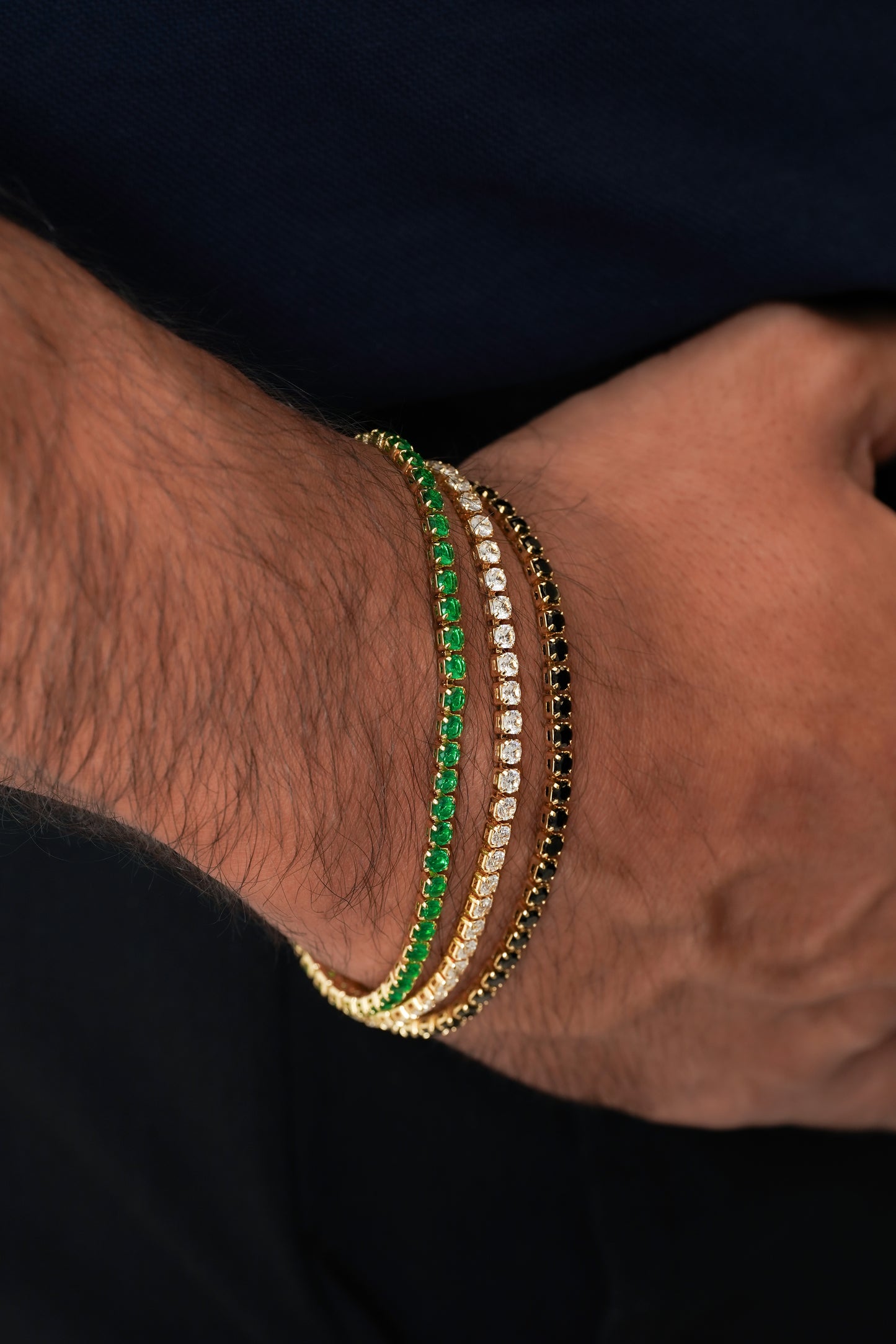 Combo Pulsera Balín Diamantada y Tenis