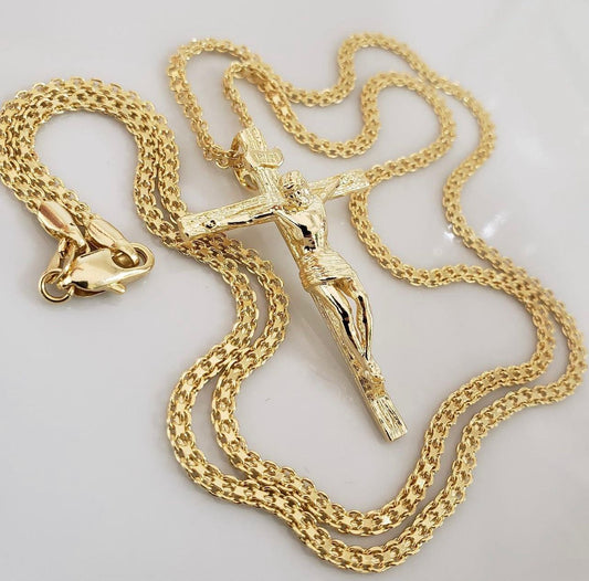Cadena Chinesca  65cms + Colgante Cristo Madero
